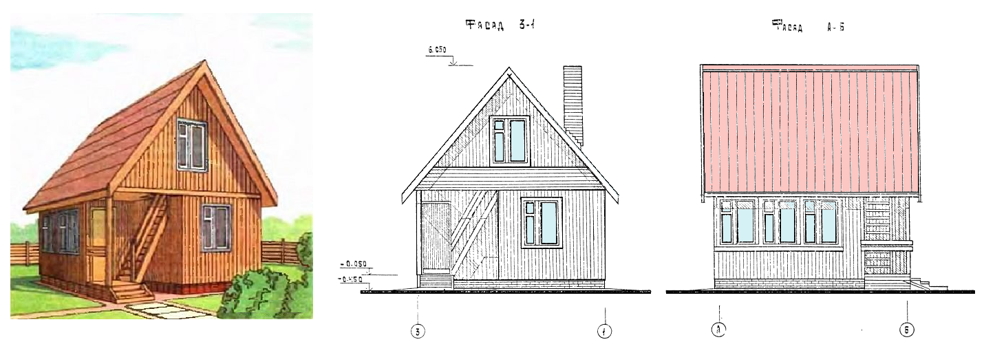 Типовой Проект ТП 181-115-143.86 1-комнатный летний садовый домик с мансардой. Разделы -АС, -ЭО.