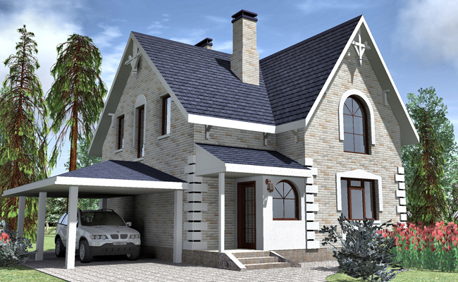 Двухэтажный загородный дом - коттедж "Оптима", в формате ArchiCAD (.pln)