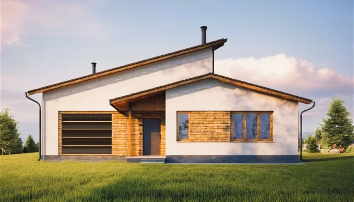 Проект двухэтажного дома с гаражом из газобетона, площадью 194,31 м2. Разделы -АР, -КР, -ОВ, -ВК